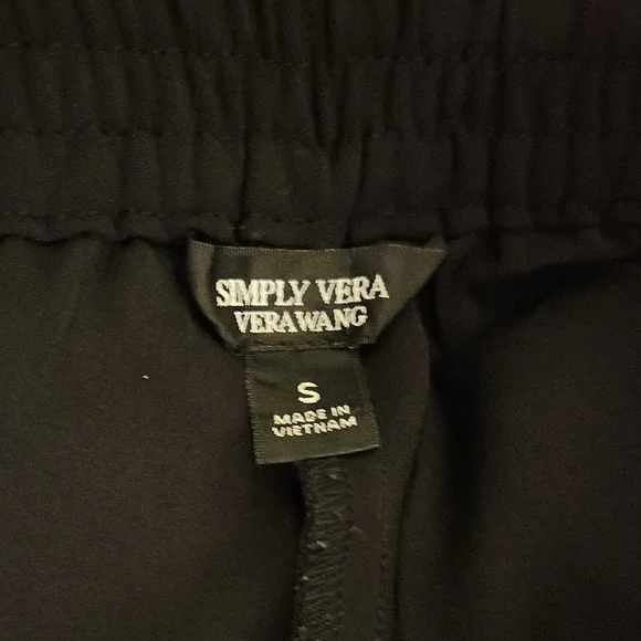 Simply Vera Vera Wang Black Pants with Cream Accents - Picture 2 of 6